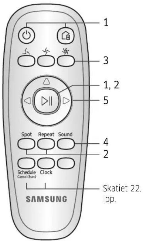 SAMSUNG VR10M703PW9 - Tālvadības pults izmantošana - 2