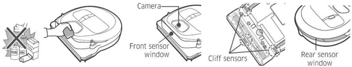 SAMSUNG VR10M703PW9 - Cleaning the sensors and the camera - 1