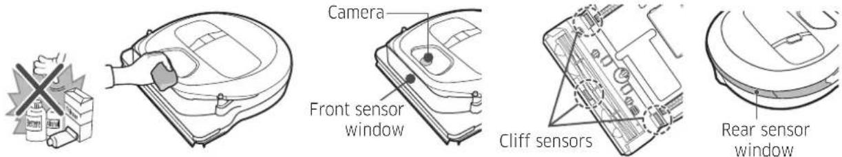 SAMSUNG SR20M7059US - Cleaning the sensors and the camera - 1