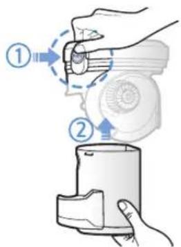 SAMSUNG SR20J9250U - Nettoyage du réservoir de poussière - 2