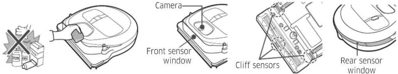SAMSUNG VR10M701PU5 - Cleaning the sensors and the camera - 1