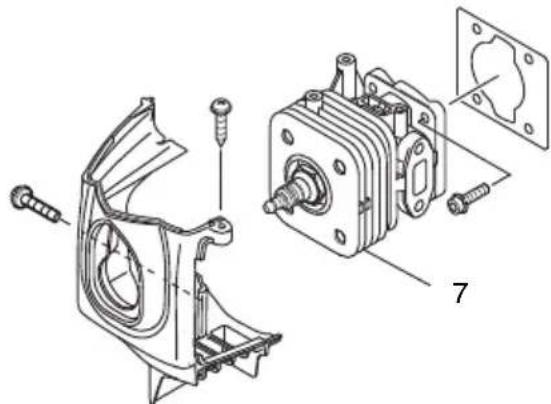 HiKOKI TCH22EAP2(50ST) - Nettoyage des ailettes du cylindre (Fig. 16) - 1