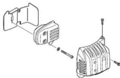 HiKOKI TCH22EAP2(50ST) - Cleaning the muffler (Fig. 17) - 1