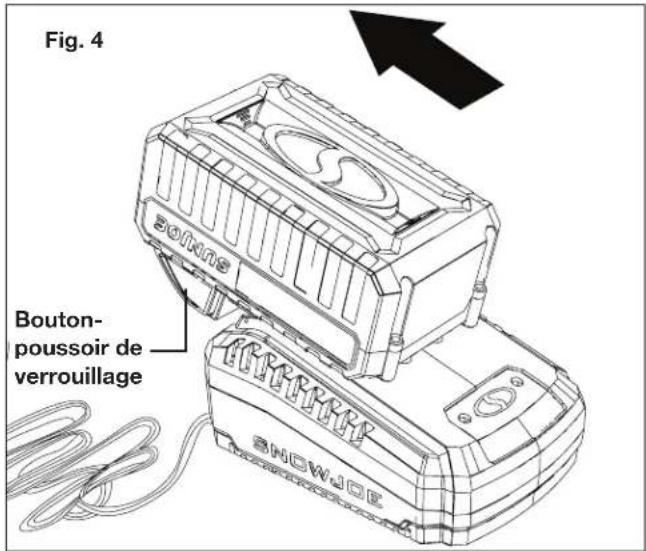 Sun Joe 24VCRLM15CT - Comment charger la batterie - 4