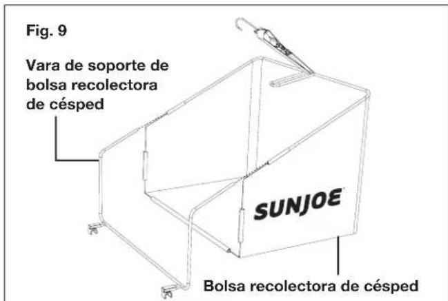 Sun Joe 24VCRLM15CT - Ensemblado y colocacion de la Bolsa recolectora para cesped - 1