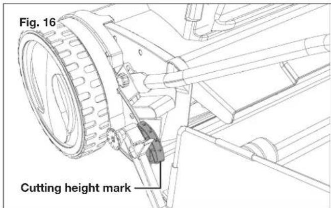 Sun Joe 24VCRLM15CT - 4-Position Height Adjustment: - 1