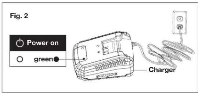 Sun Joe 24VCRLM15CT - Charging the Battery - 2