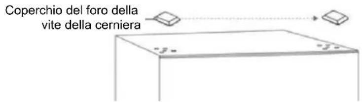 Coperchio del foro della vite della cerniera