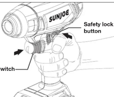 Sun Joe 24VHG100 - Starting and Stopping - 2