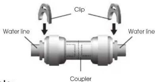 Clip Water line Water line Coupler