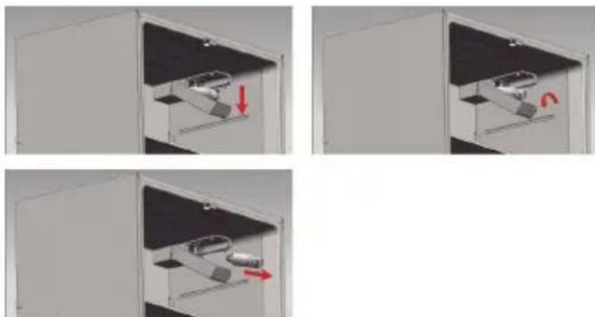 HISENSE RF200D4CSE - Pour remplacer le filtre à eau, suivez les étapes ci-dessous: - 2