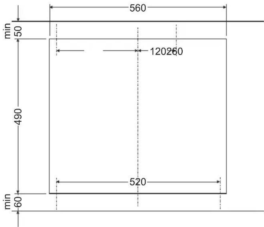 AMICA EHE 932 000 W - Montage de la plaque dans de le dessus du meuble - 2