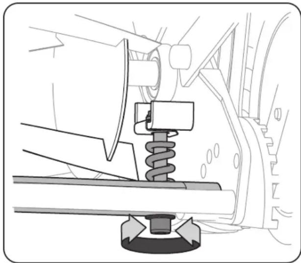TROY-BILT TB18R - Ajuste de la separación de la cuchilla - 2