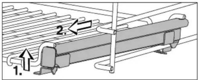 MIELE H 7780 BP - Installer et retirer les rails entièrement télescopiques avec la grille de cuisson - 2