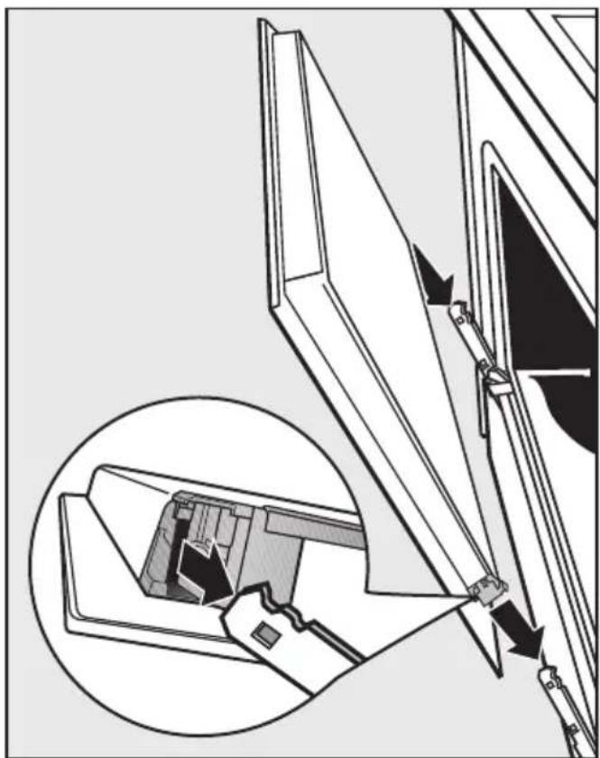 MIELE H 7780 BP - Démontage de la porte du four - 4