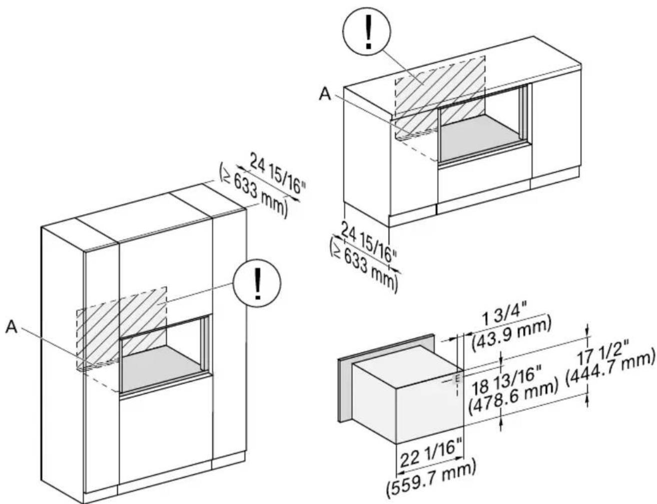 MIELE H 7640 BM AM - Raccordements et ventilation - 1