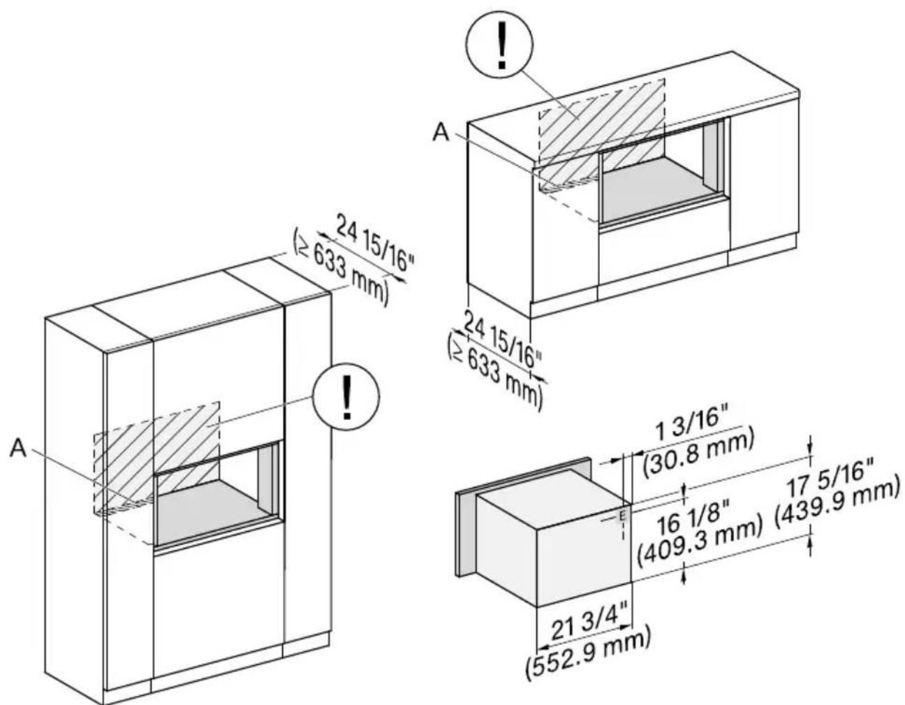 MIELE H 7640 BM AM - Raccordements et ventilation - 1