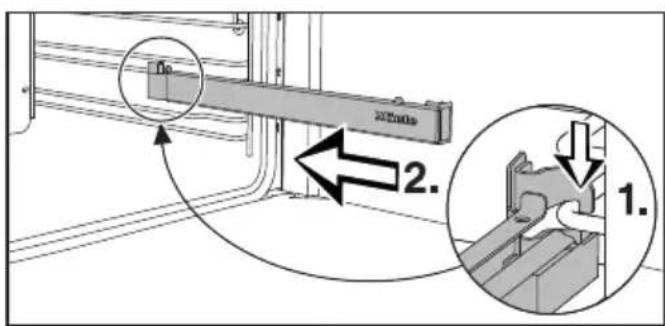 MIELE DGC 7770 - Montage et démontage des rails cou- lissants télescopiques FlexiClip - 1