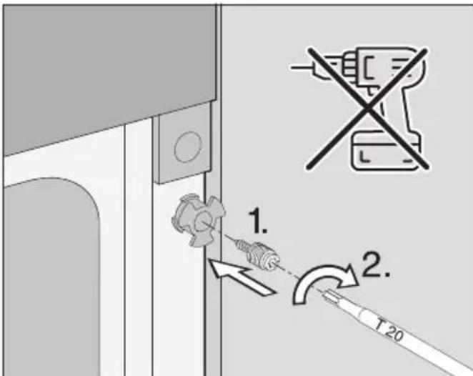 MIELE DGC 7875 - Fixation du four à vapeur dans l'armoire - 3