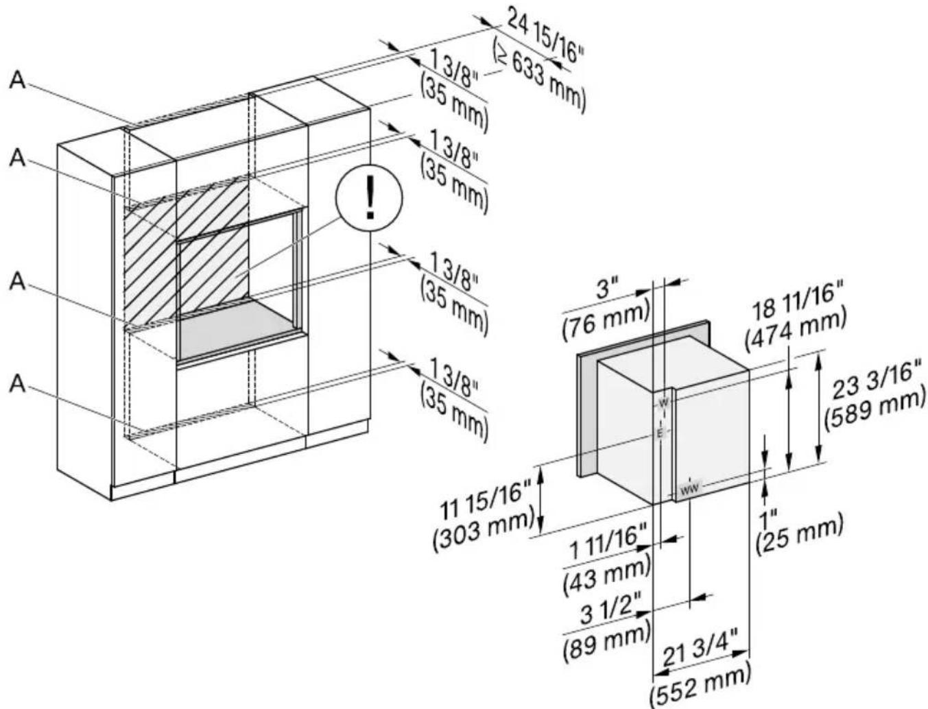 MIELE DGC 7865 AM - Raccordements et ventilation - 1