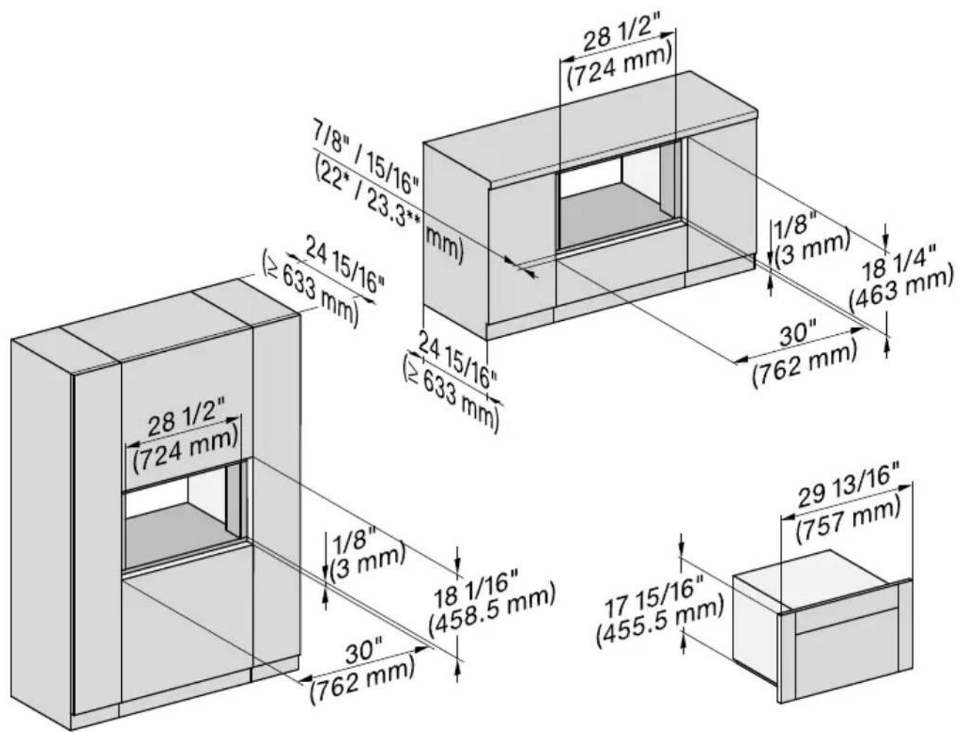 MIELE H 7270 BM - Installation dans une armoire haute ou de base - 1