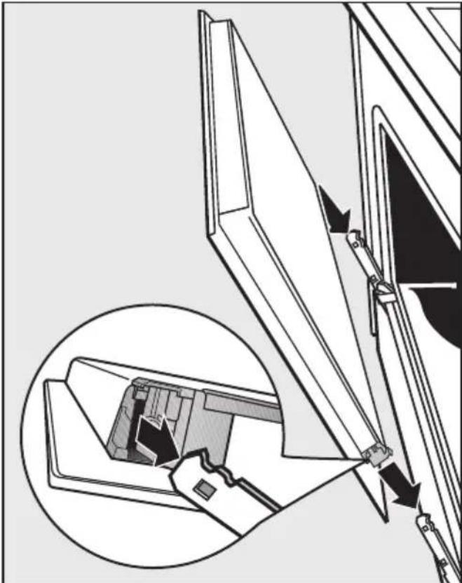 MIELE H 7180 BP - Remontage de la porte du four - 1