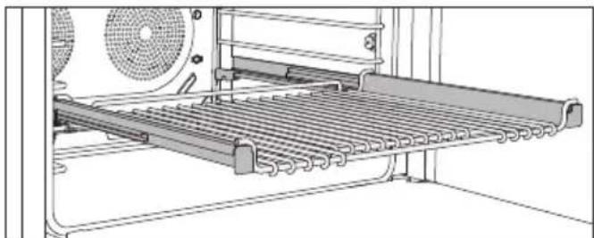 MIELE H 7780 BP2 - Rails entierement téléscopiques avec la grille de cuisson HFCBBR 30-3 - 1
