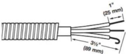 WHIRLPOOL WED5605MW - Prepare your 3-wire cable for direct connection - 1