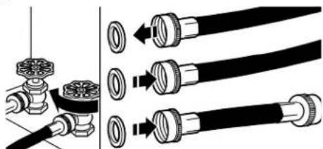 WHIRLPOOL WGD5605MC - Turn cold water off, remove and replace rubber washer - 1