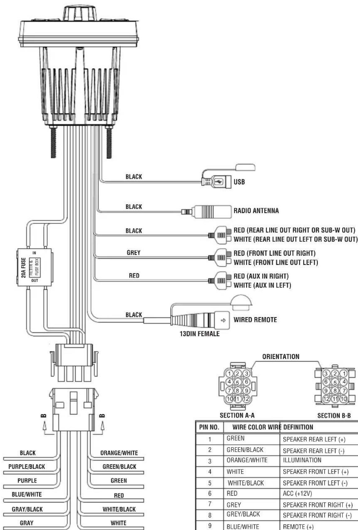 Rockford Fosgate Renger RFRNGRK8 - PLAY / PAUSE button - 1