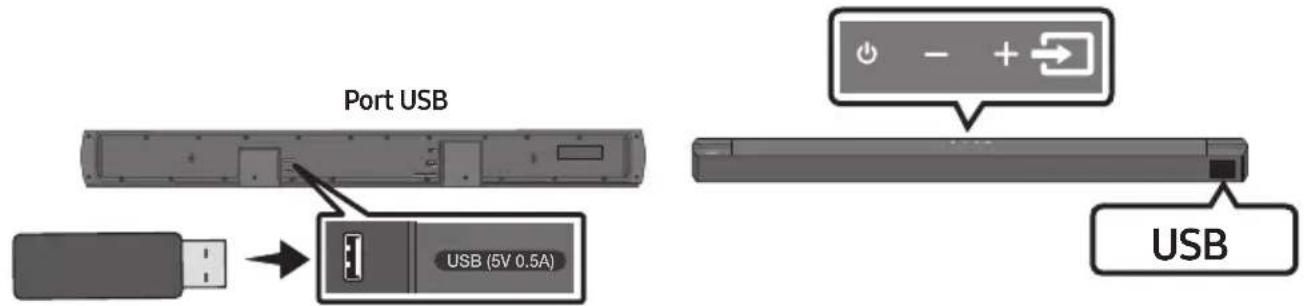 SAMSUNG HWB650 - CONECTAREA UNUI DISPOZITIV DE STOCARE USB - 1