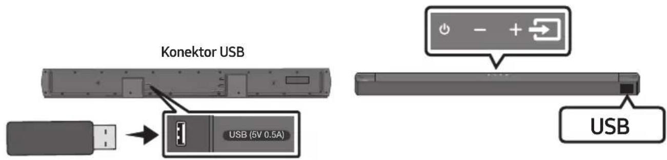 SAMSUNG HWB650 - PŘIPOJENÍ PAMĚTOVÉHO ZAŘÍZENÍ USB - 1