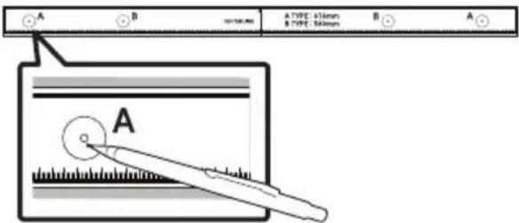 SAMSUNG HWB650 - Platzieren Sie die Montagehilfe für die Wandhalterung an der Wand. - 3