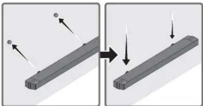 SAMSUNG HWB650 - Platzieren Sie die Montagehilfe für die Wandhalterung an der Wand. - 7