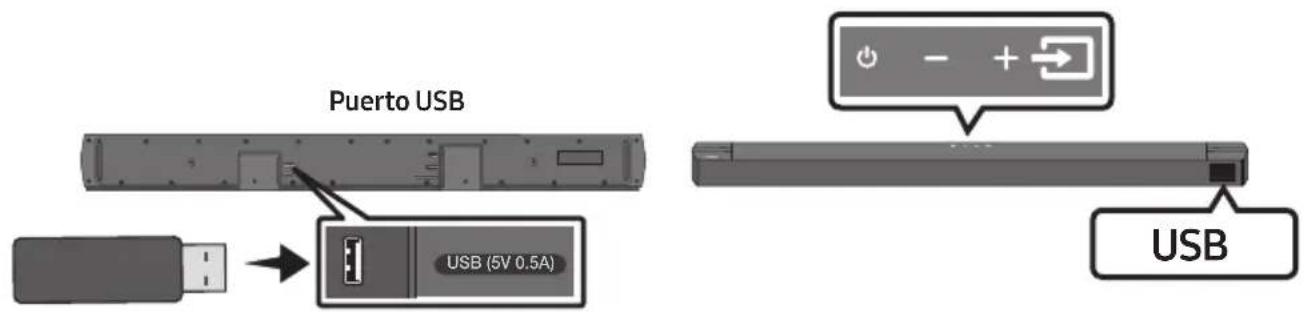SAMSUNG HWB650 - CONEXIÓN DE UN DISPOSITIVO DE ALMACENAMIENTO USB - 1