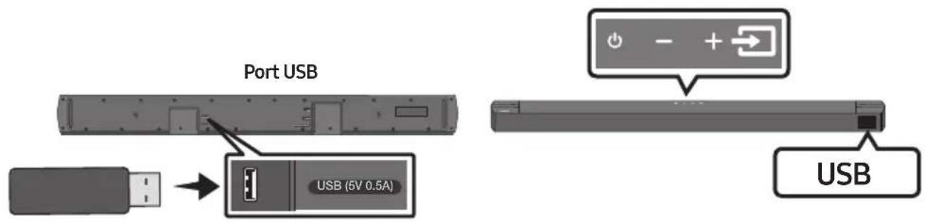 SAMSUNG HWB650 - PODŁĄCZANIE URZĄDZENIA PAMIĘCI USB - 1