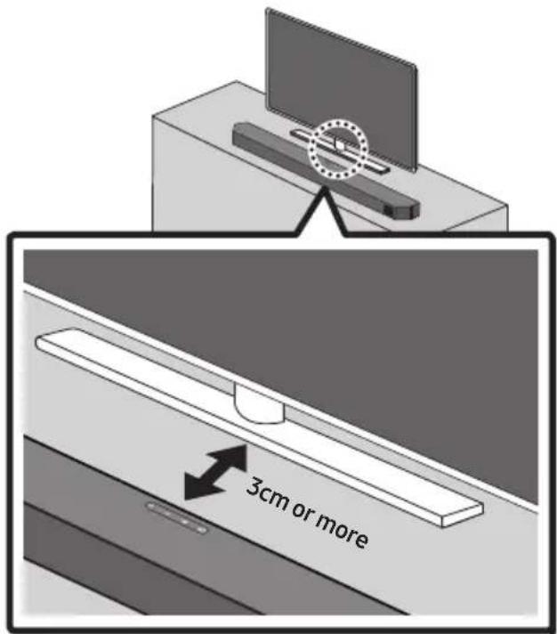 SAMSUNG HWQ60B - INSTALLING THE SOUNDBAR IN FRONT OF TV - 1