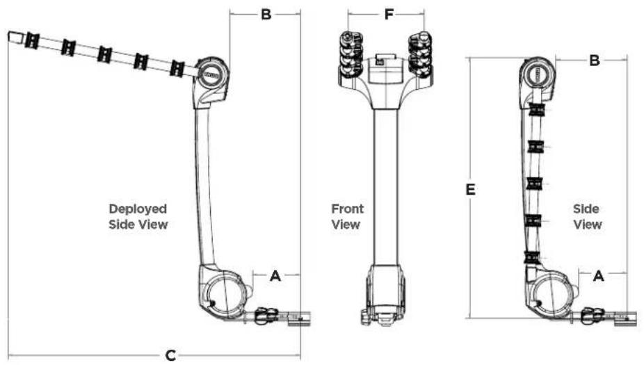 THULE T2 Pro XT 9036XT - Hitch dimensions - 1