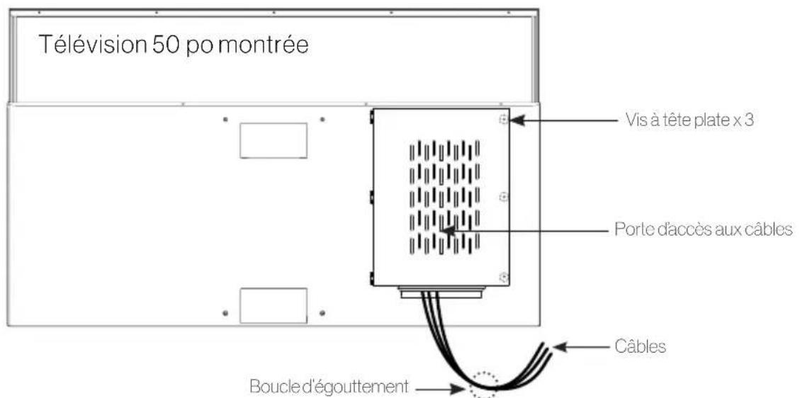 Furrion Aurora FDUF43CSA - Gestion des cables - 1