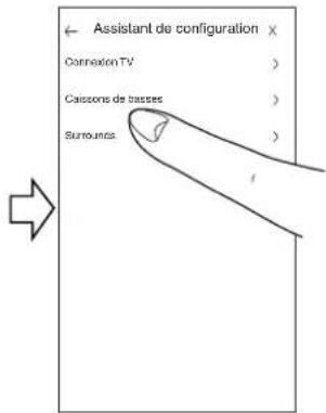 Assistant de configuration Connexon TV Caissons de basses Surrounds