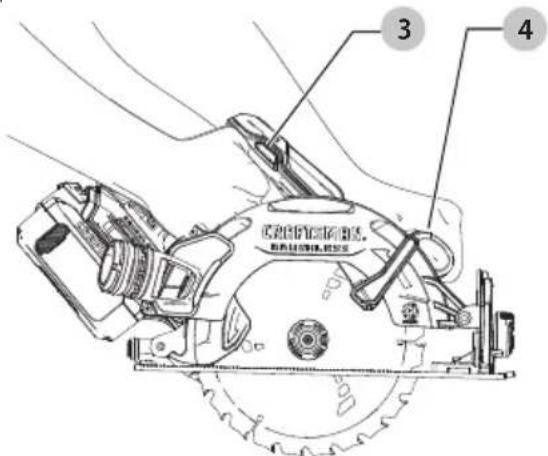 Craftsman CMCS551 - Position appropriée des mains (Fig. M) - 1