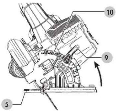 Craftsman CMCS551 - Réglage de l'angle de biseau (Fig. J) - 1