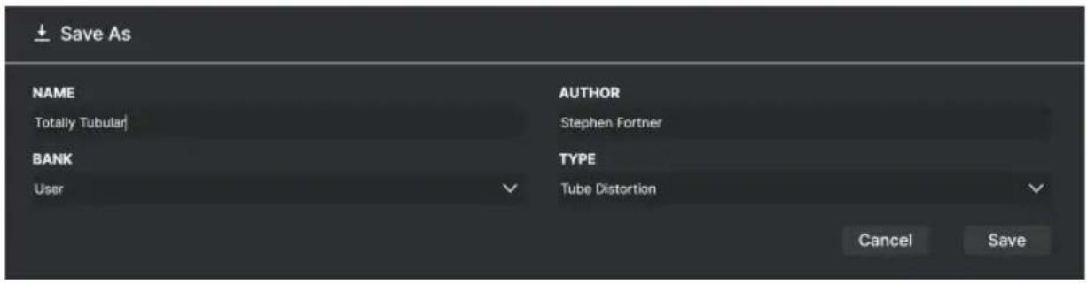 Arturia Dist TUBECULTURE - Save Preset As [Enregisterr Preset sous] - 1