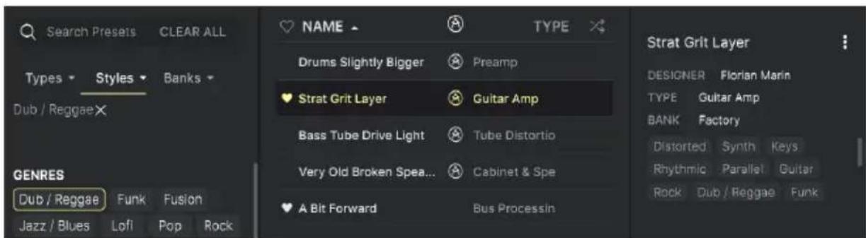 Arturia Dist OPAMP21 - Presets d'usine - 1