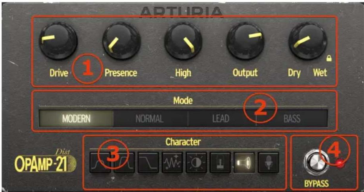 Arturia Dist OPAMP21 - Panneau principal - 1