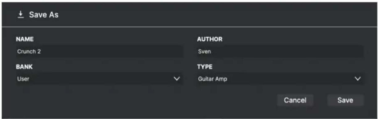 Arturia Dist OPAMP21 - Save preset [enregistrer preset] - 1