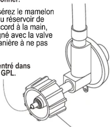 CHAR BROIL Performance 463376419 - Connexion du régulateur au réservoir de GPL - 4