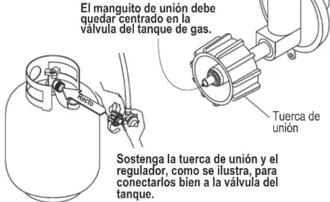 CHAR BROIL Performance 463376419 - Como conectar el regulador al tanque de gas propano - 3