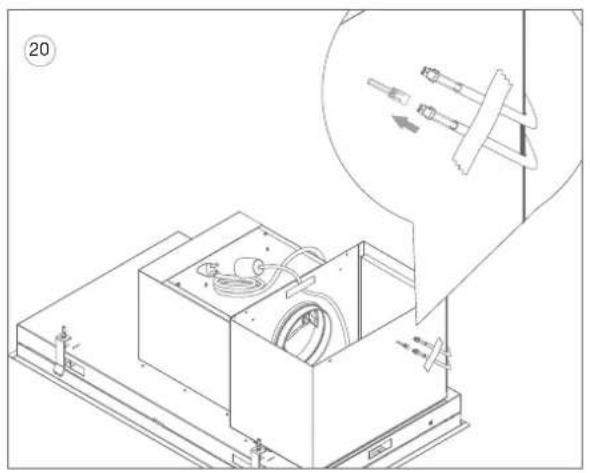 NOVY Pureline Frame 15012 - Préparation du/des cable(s) d'éclairage pour la version à 3 ou 4 cadres. - 1