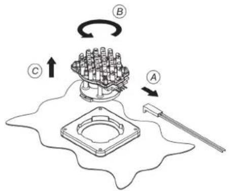 NOVY Pureline Frame 15005 - Removing the LED spotlight: - 1